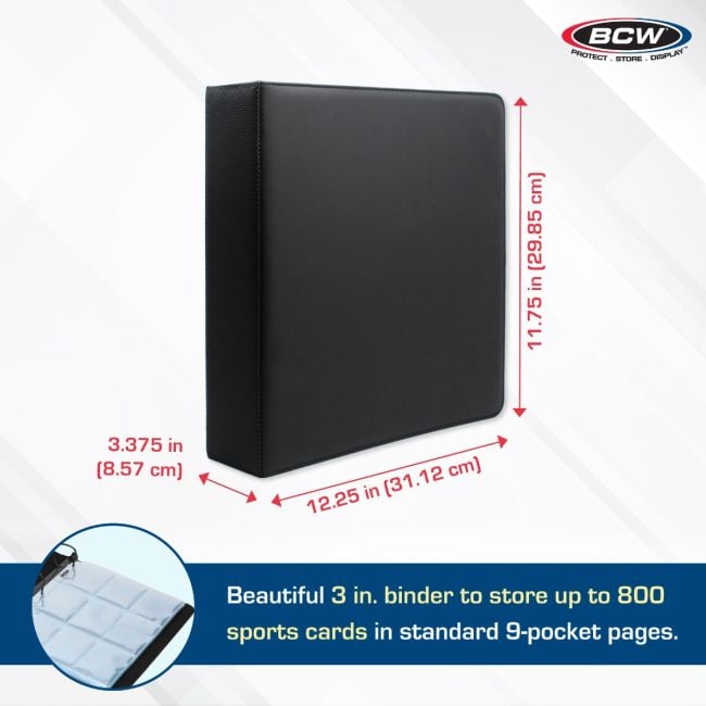 3" ALBUM - HOCKEY ALBUM - PREMIUM - BLACK