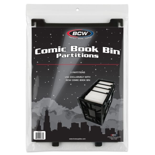 COMIC BOOK BIN PARTITION - BLACK