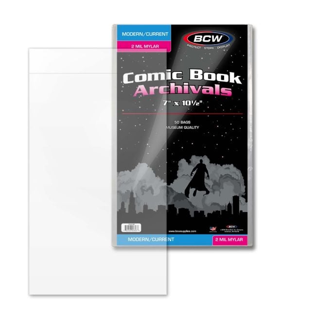 CURRENT/MODERN COMIC MYLAR - 2 MIL - 7 X 10 1/2