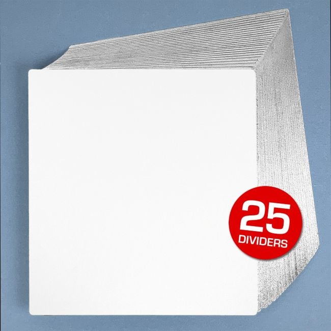 12 INCH RECORD DIVIDERS - MEDIUM - WHITE