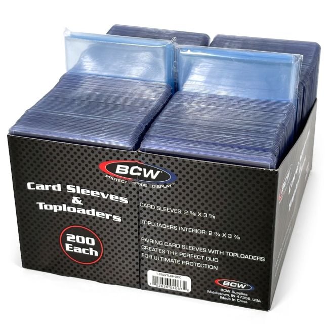 CARD SLEEVES - TOPLOAD HOLDER STANDARD SIZE 200 CT PACK