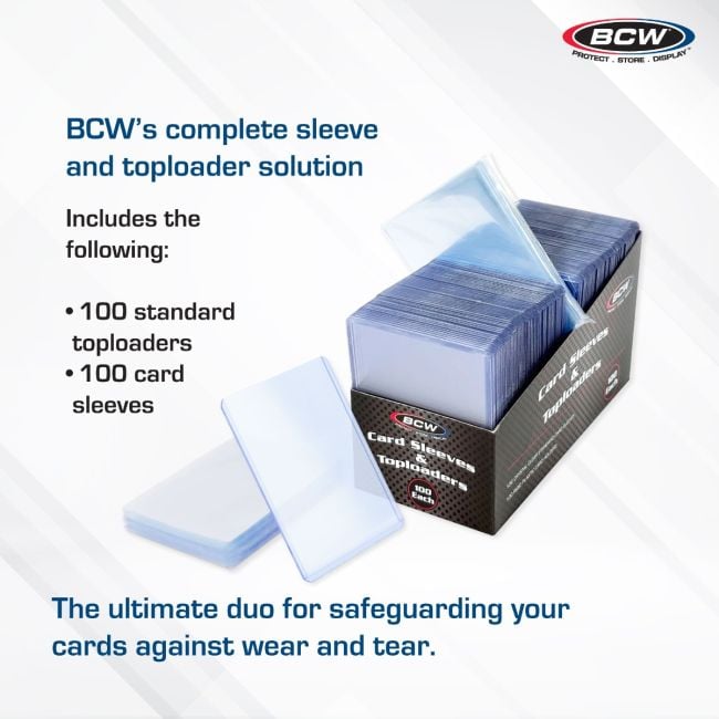 CARD SLEEVES - TOPLOAD HOLDER STANDARD SIZE 100 CT PACK