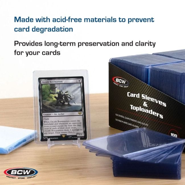 CARD SLEEVES - TOPLOAD HOLDER STANDARD SIZE 200 CT PACK