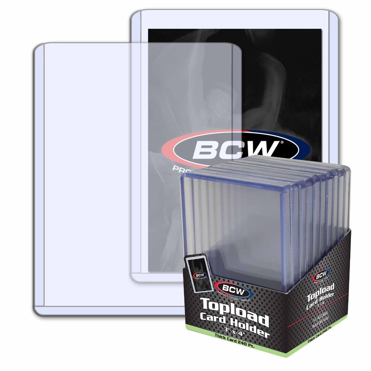 TOPLOAD HOLDER - 3 X 4 X 7 MM - 240 PT. THICK CARD