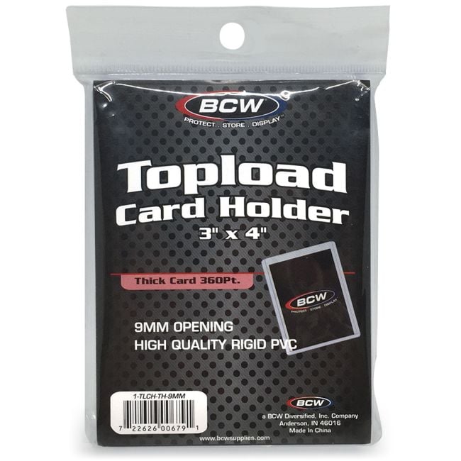 TOPLOAD HOLDER - 3 X 4 X 9 MM - 360 PT. THICK CARD