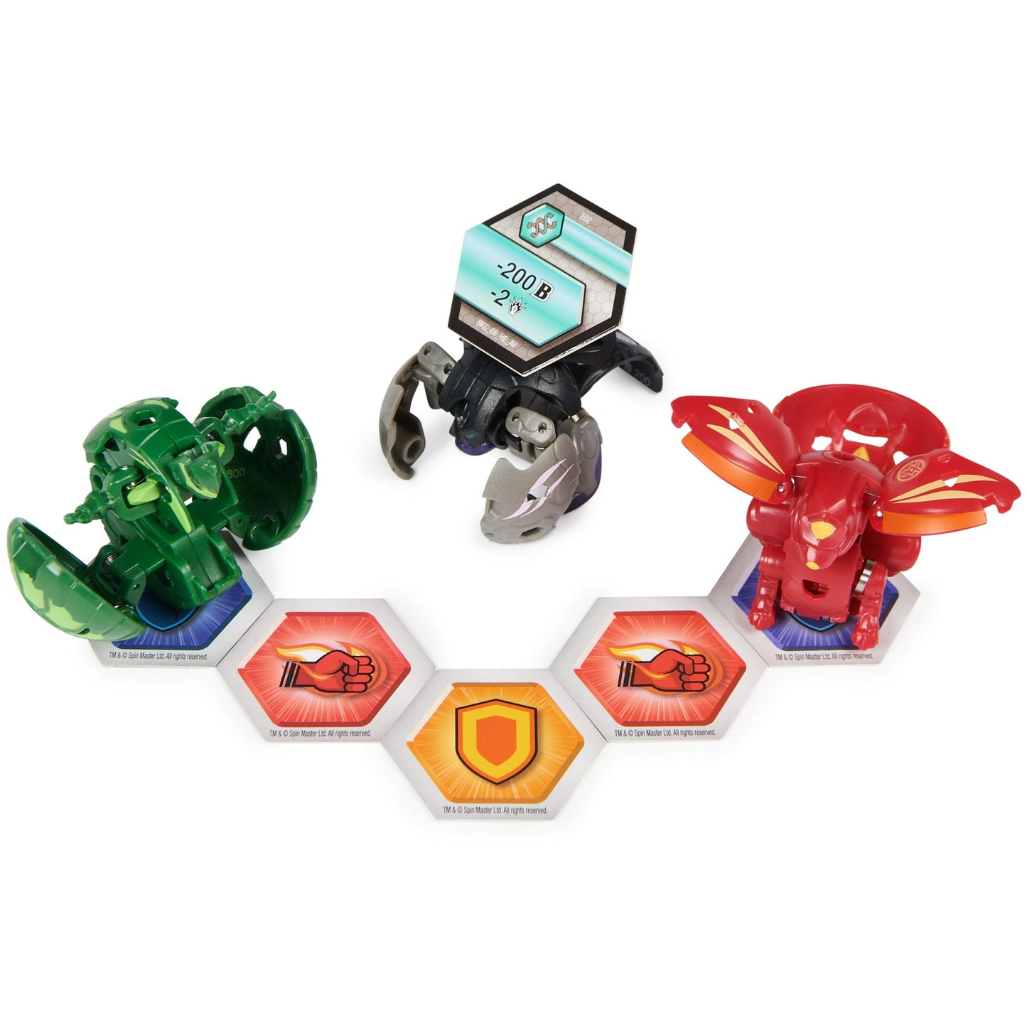 Bakugan Legends Starter 3-Pack, Tretorous Ultra, Spartillion and Fenneca, Action Figures