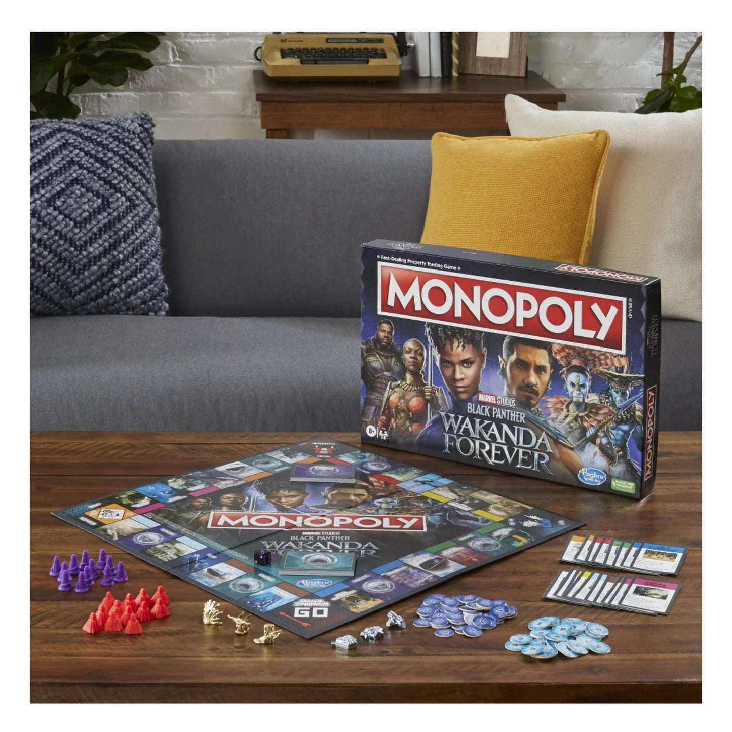Monopoly: Marvel Studios' Black Panther: Wakanda Forever Edition Board Game for 2-6 Players