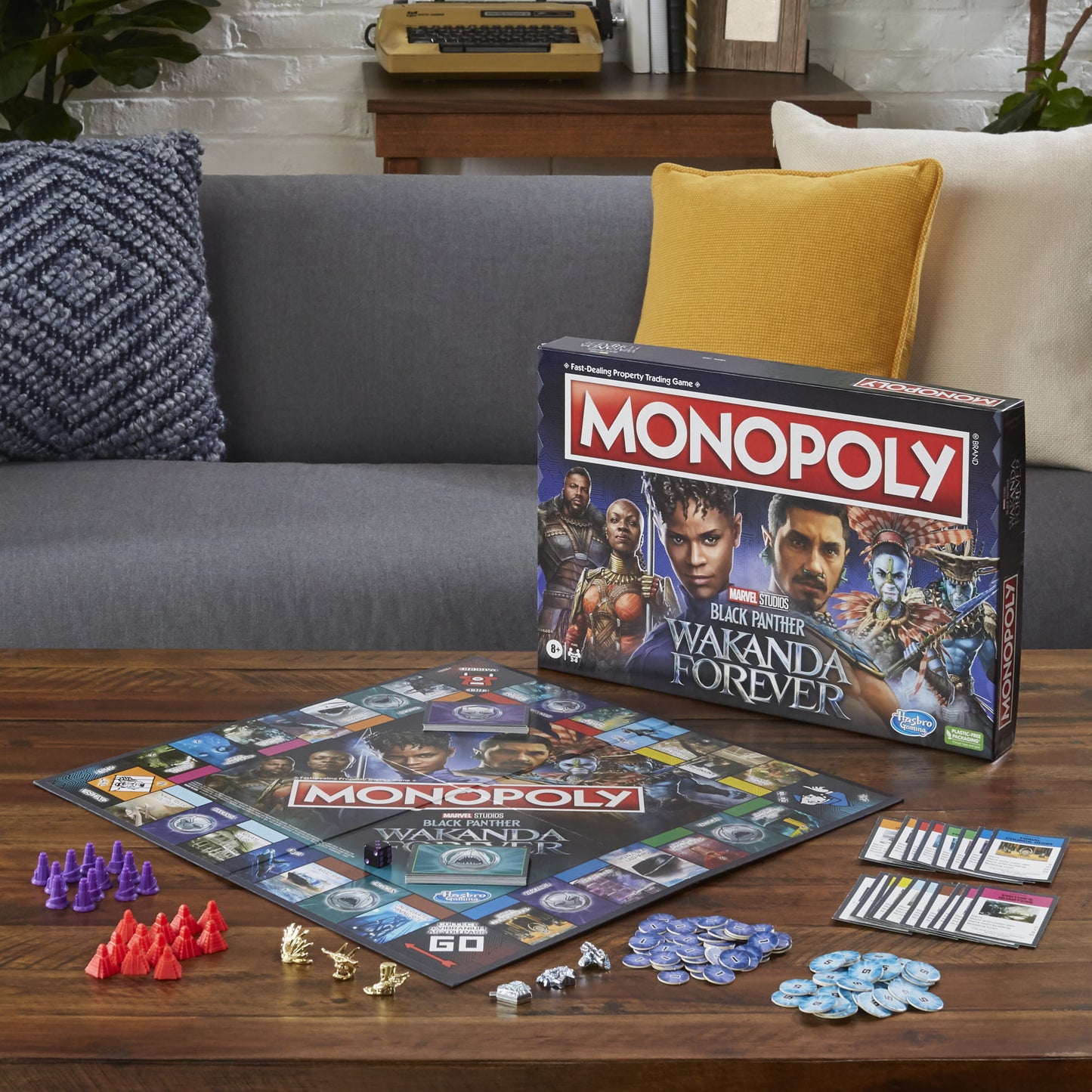 Monopoly: Marvel Studios' Black Panther: Wakanda Forever Edition Board Game for 2-6 Players