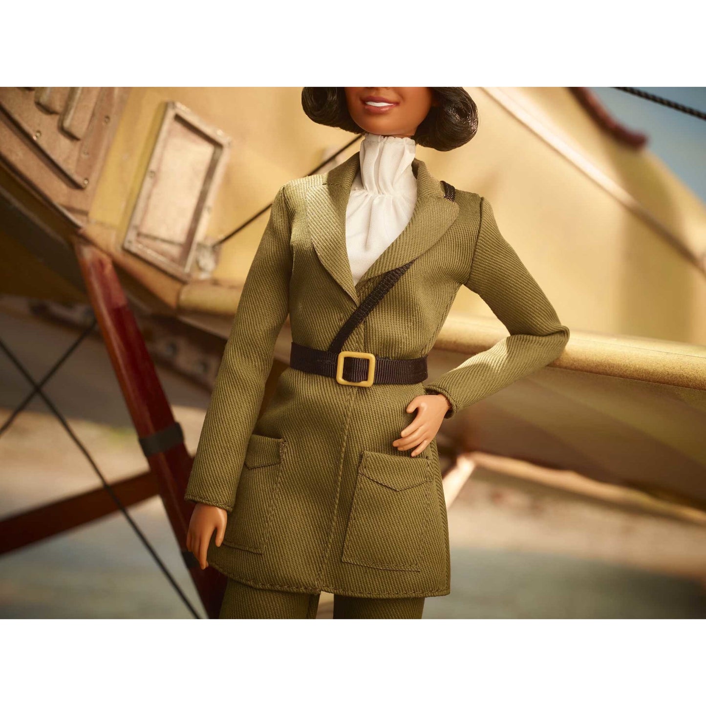 Barbie Inspiring Women Bessie Coleman Collectible Doll with Aviator Suit, Helmet and Goggles