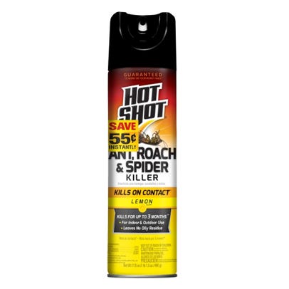 Hot Shot Ant, Roach & Spider Killer - Lemon, 17.5 oz