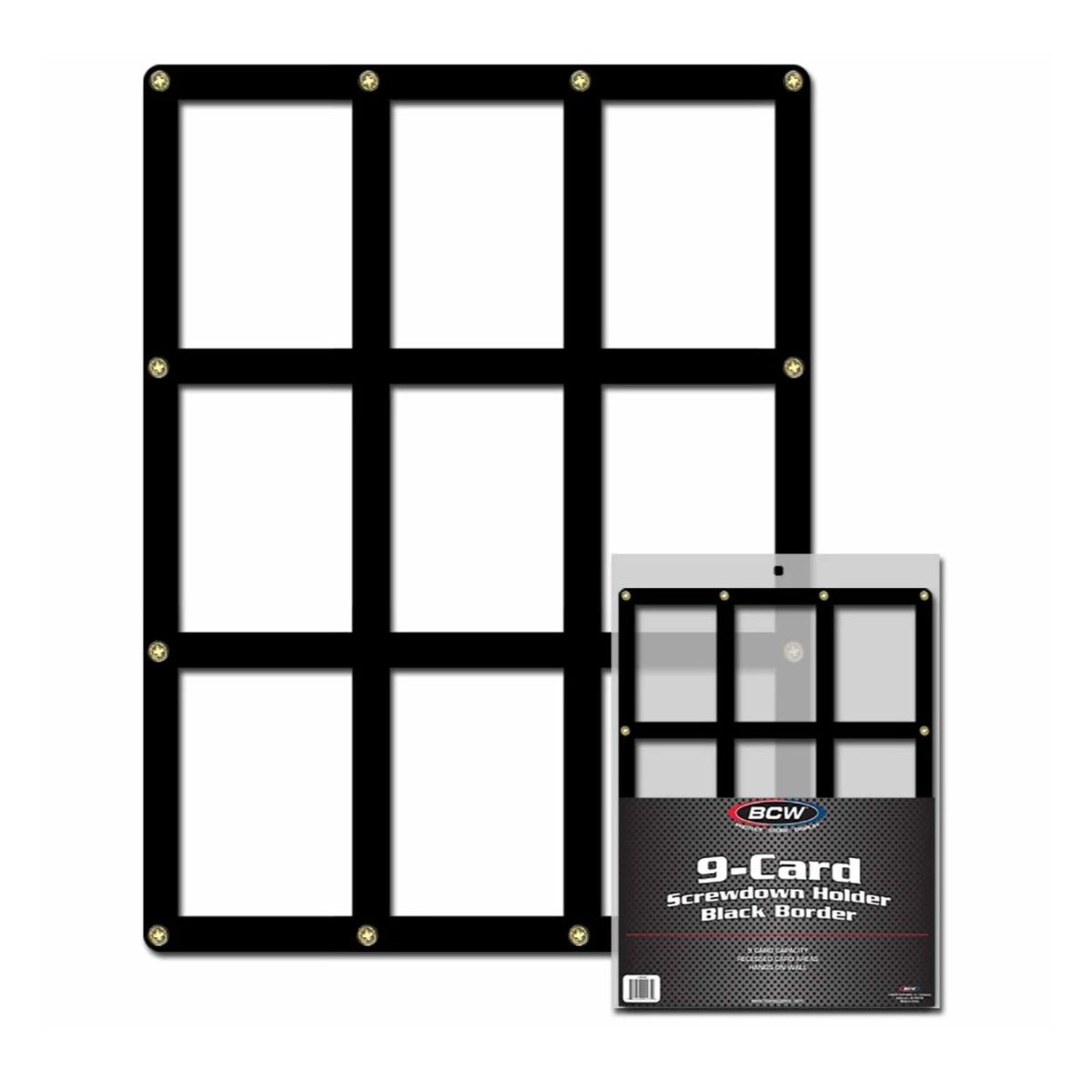 9 CARD SCREWDOWN HOLDER - BLACK BORDER