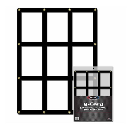 9 CARD SCREWDOWN HOLDER - BLACK BORDER