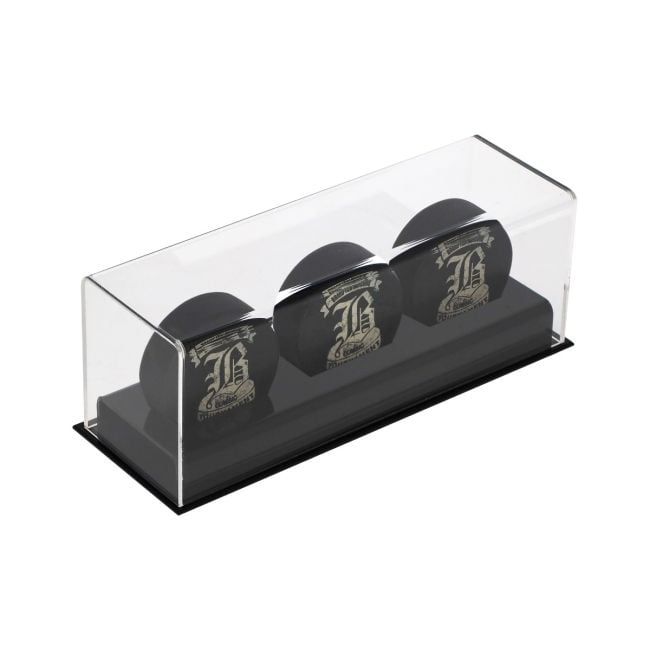 ACRYLIC BASE TRIPLE HOCKEY PUCK DISPLAY