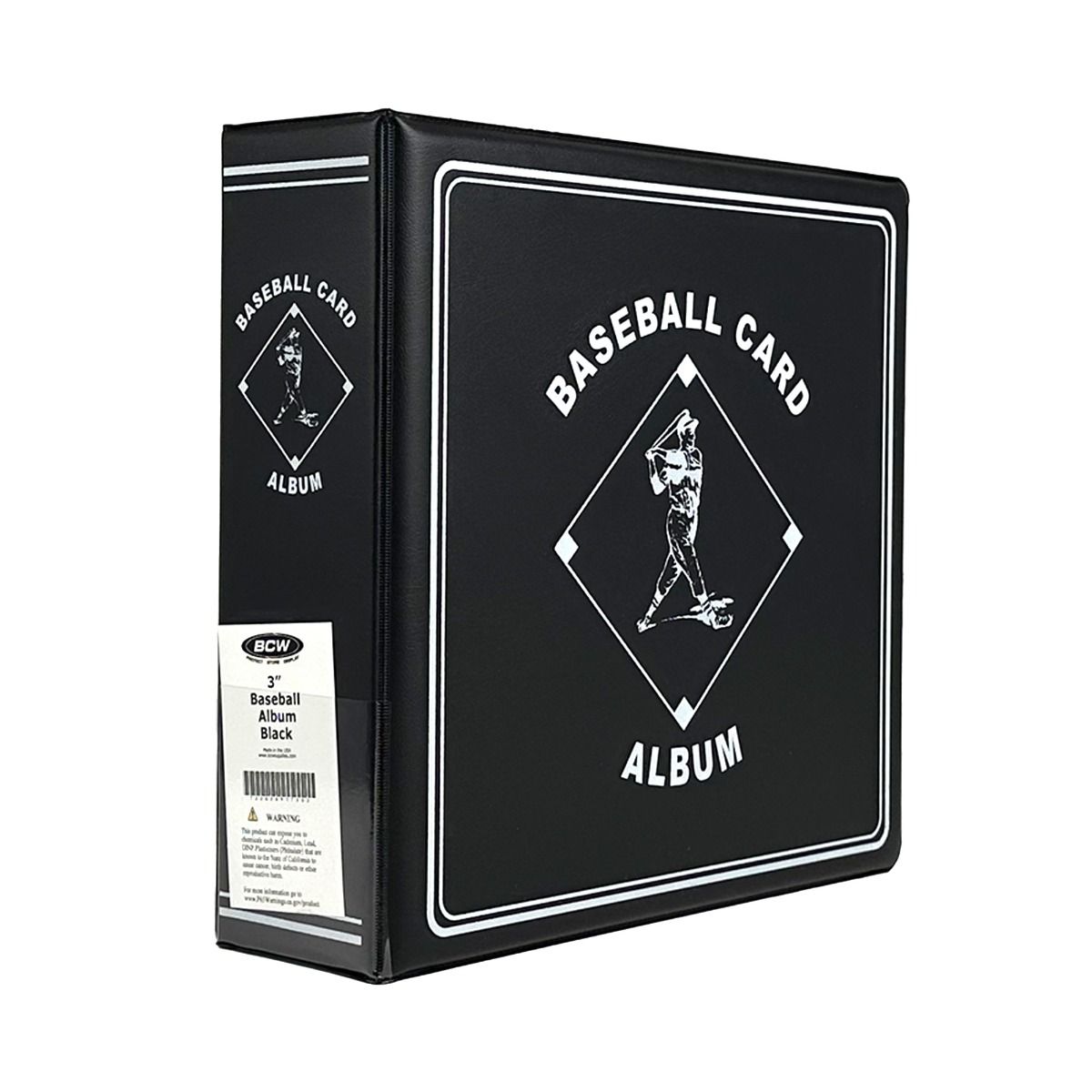 3" ALBUM - BASEBALL - BLACK