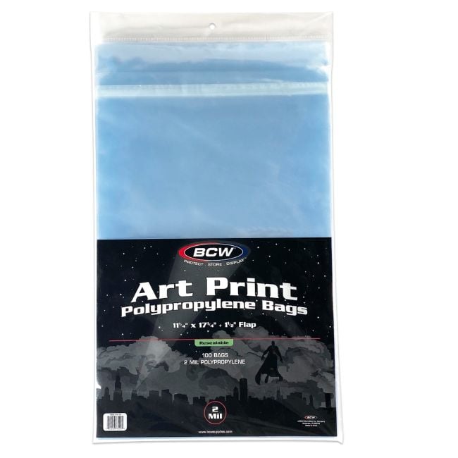 RESEALABLE ART PRINT BAGS - 11 1/4 X 17 1/4