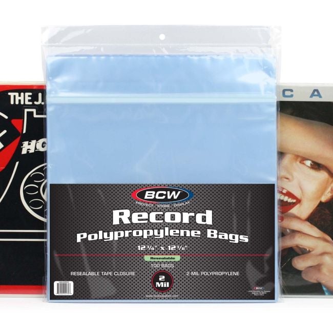 RESEALABLE 33 RPM BAGS - 12 3/4 X 13 - 100ct