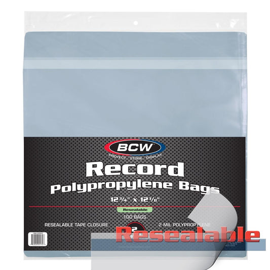 RESEALABLE 33 RPM BAGS - 12 3/4 X 13 - 100ct