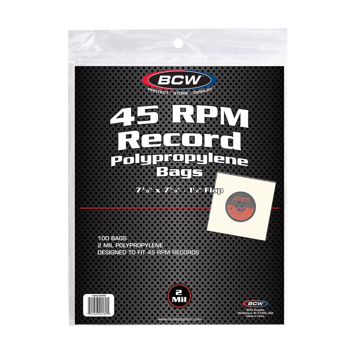 45 RPM BAGS - 7 3/8 X 7 5/8 - 100ct