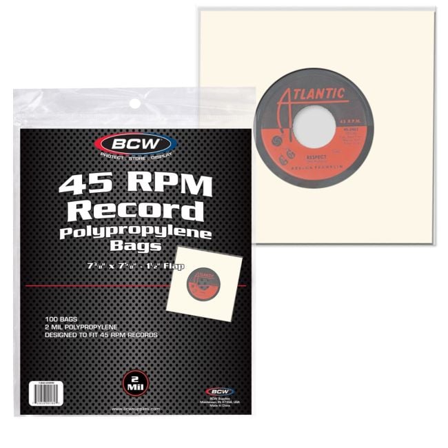 45 RPM BAGS - 7 3/8 X 7 5/8 - 100ct