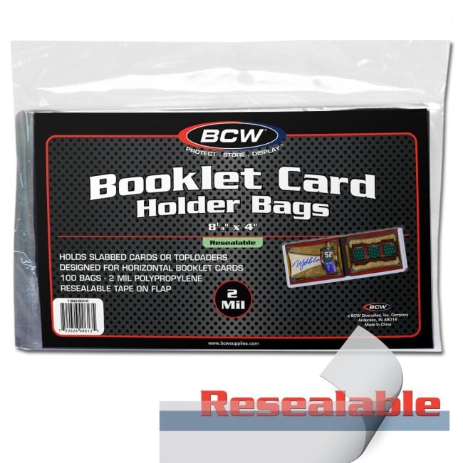 BOOKLET CARD HOLDER - RESEALABLE BAGS