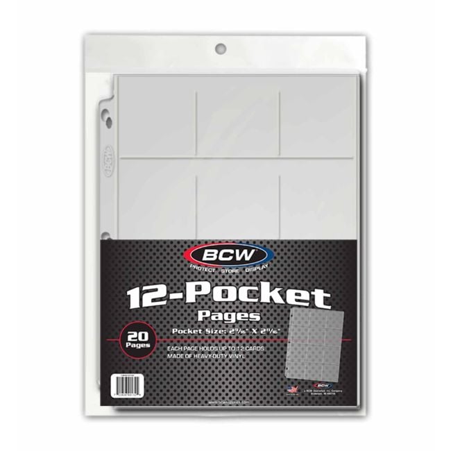 VINYL 12-POCKET PAGES (20 CT. PACK)