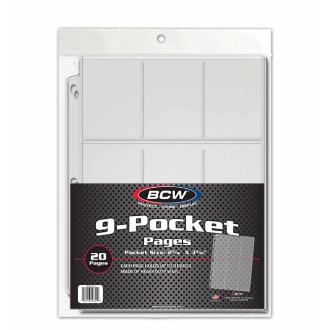 VINYL 9-POCKET PAGE (20 CT. PACK)