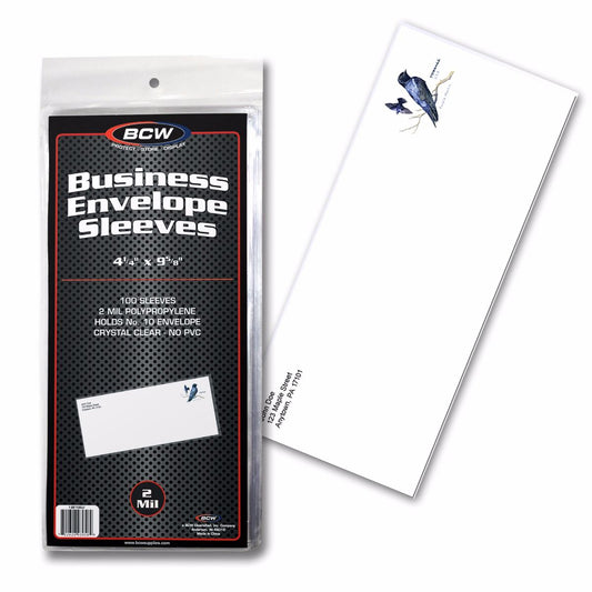 BUSINESS ENVELOPE #10 SLEEVES - 4 1/4 X 9 5/8