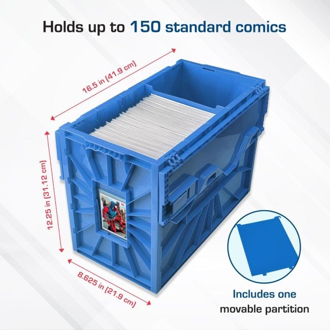 COMIC BOOK BIN - SHORT - BLUE