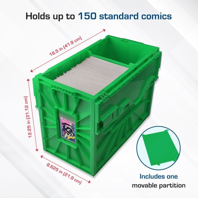 COMIC BOOK BIN - SHORT - GREEN