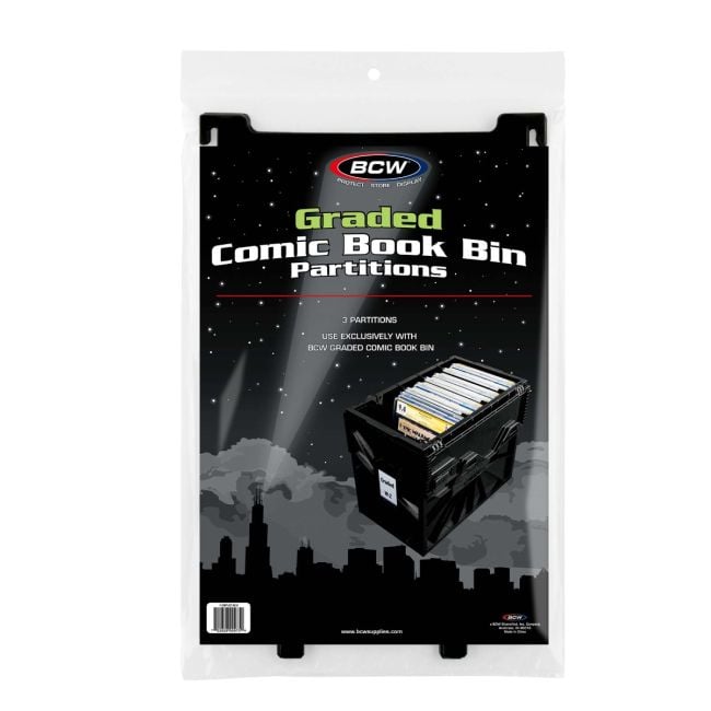 COMIC BOOK BIN PARTITION - BLACK - GRADED