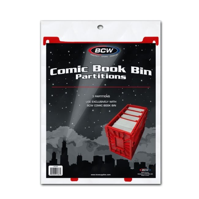 COMIC BOOK BIN PARTITION - RED