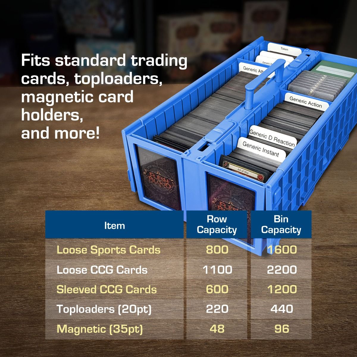 1600 CARD BIN - BLU