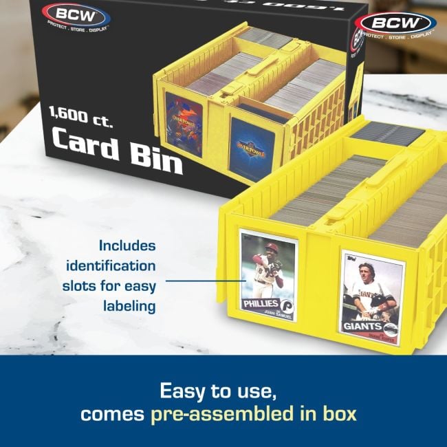 Collectible Card Bin - 1600 - Yellow