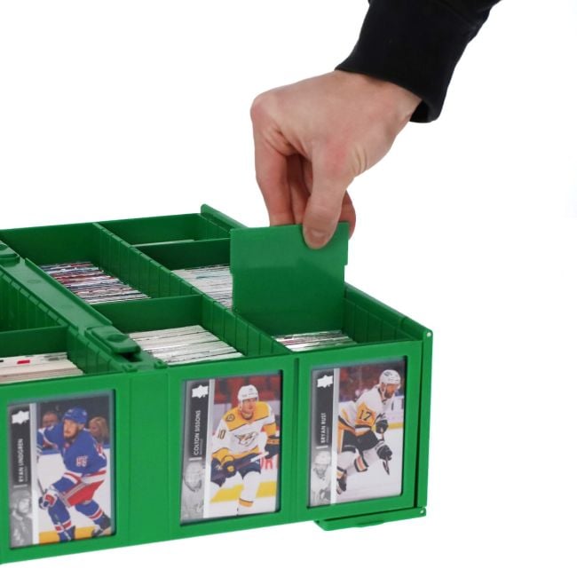 COLLECTIBLE CARD BIN PARTITIONS - GREEN