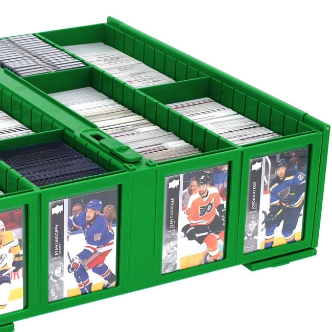 COLLECTIBLE CARD BIN PARTITIONS - GREEN