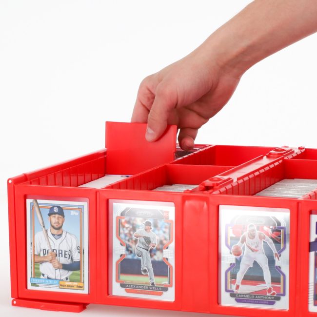 COLLECTIBLE CARD BIN PARTITIONS - RED