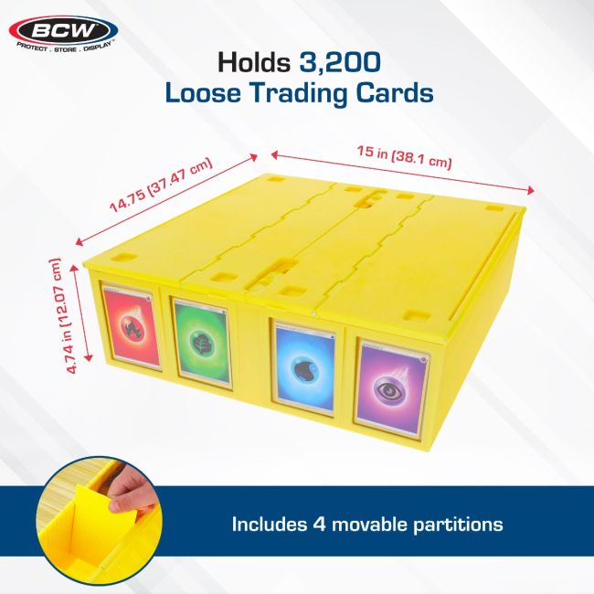 Collectible Card Bin - 3200 - Yellow