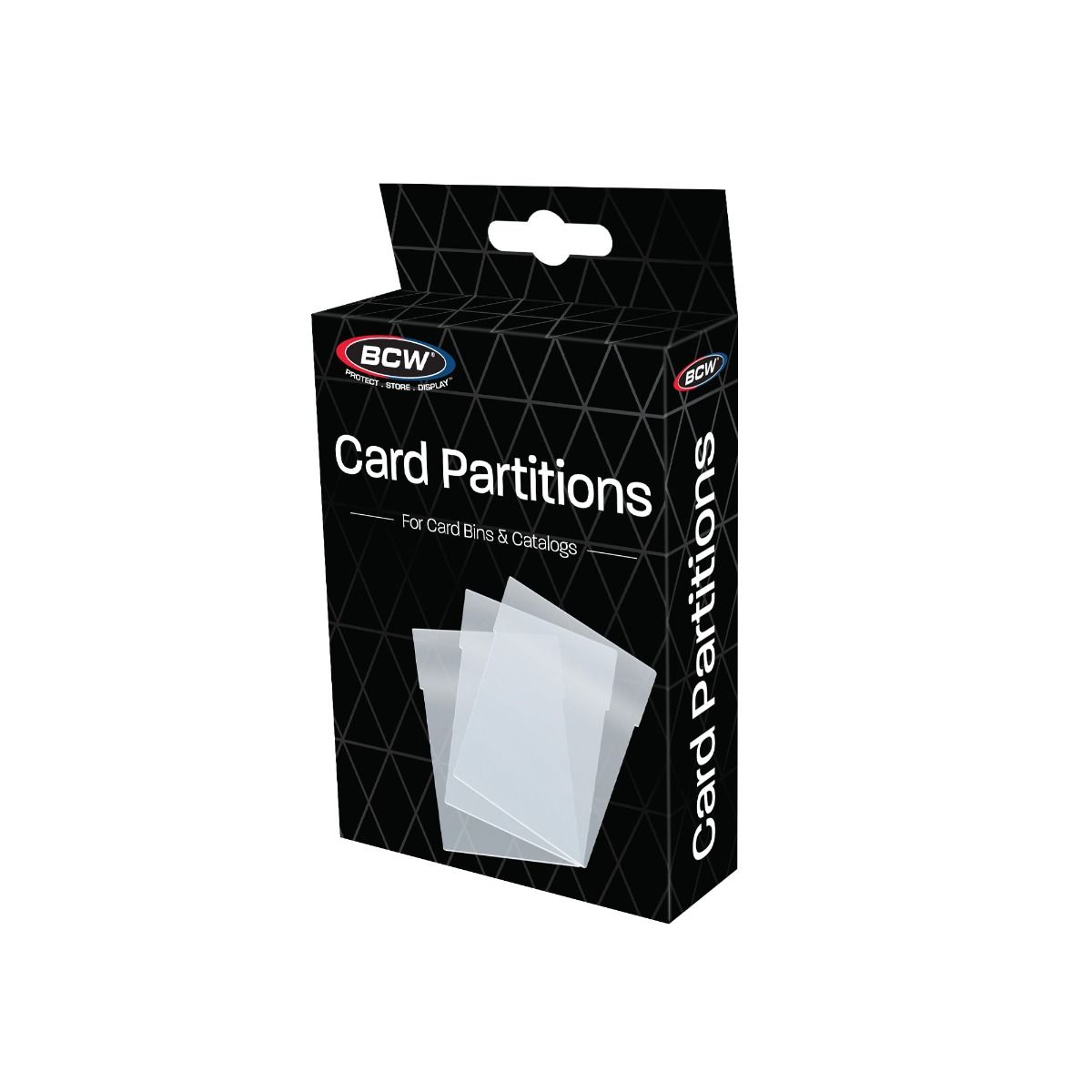 COLLECTIBLE CARD BIN PARTITIONS - CLEAR