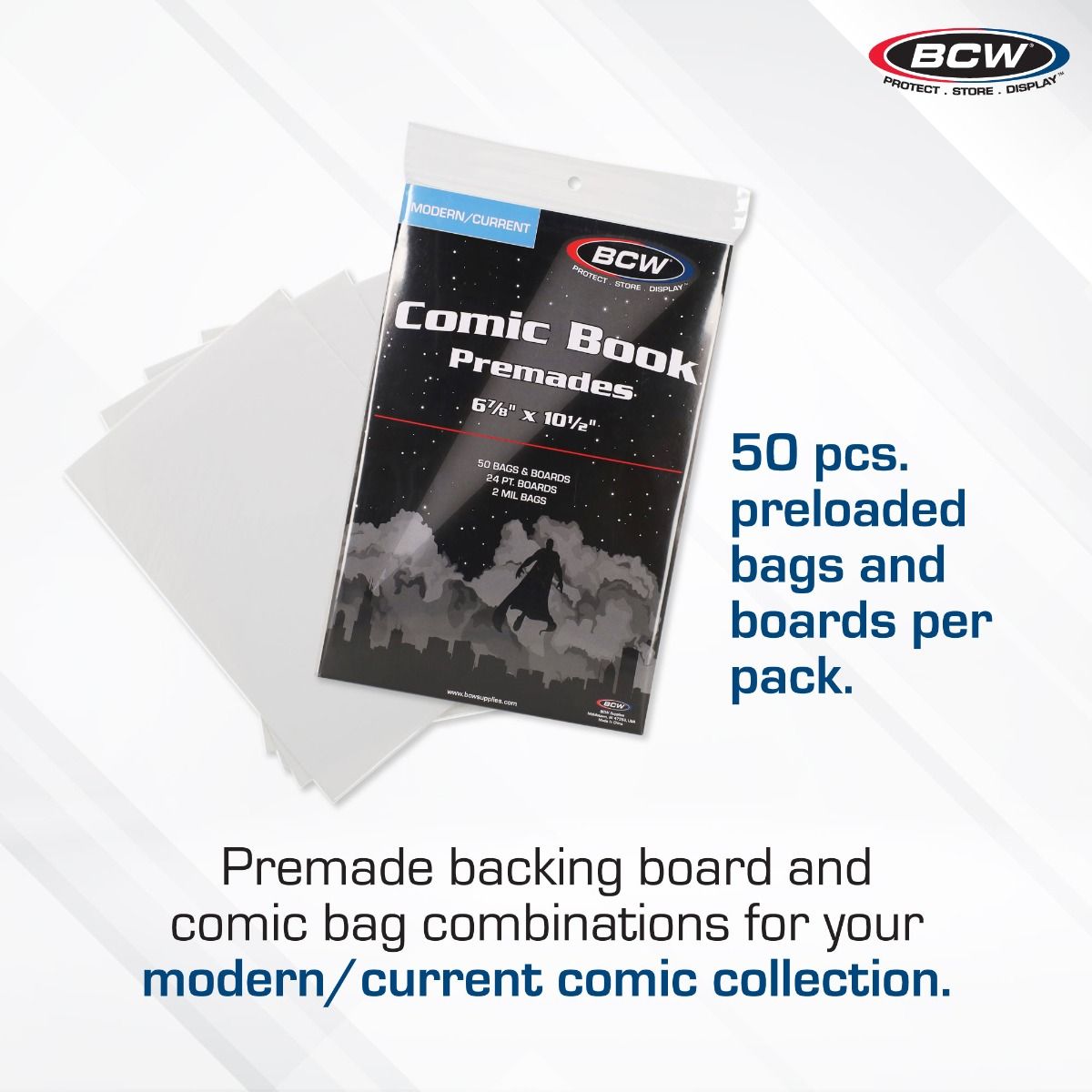 PREMADE CURRENT BAG AND BOARD - 50 CT PACK