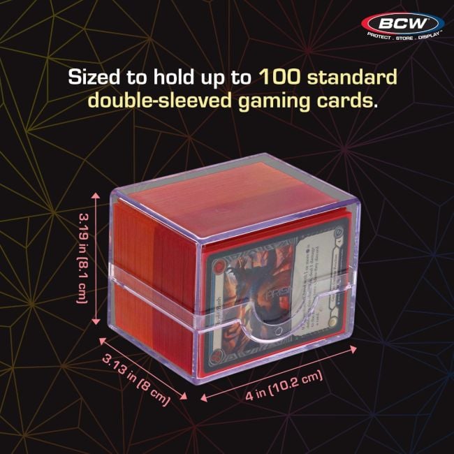 BCW - DECK CASE - PRISM - MARBLED - CARNELIAN RED