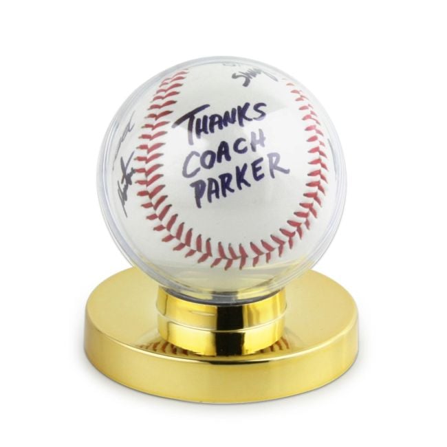 GOLD BASE BASEBALL HOLDER