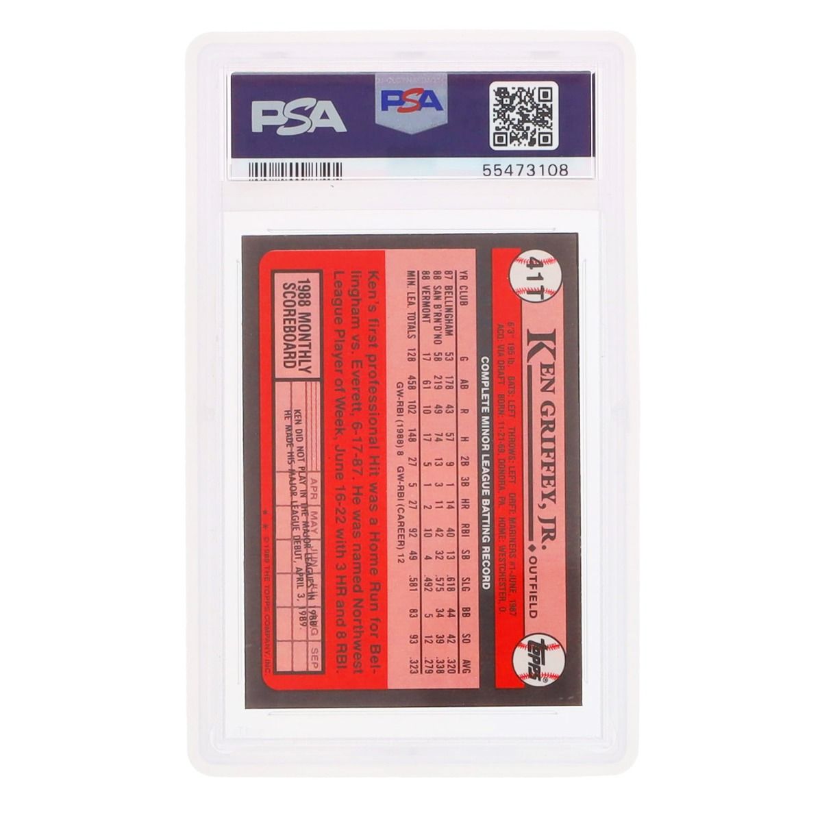 GRADED SLAB BUMPER-PSA-CLEAR