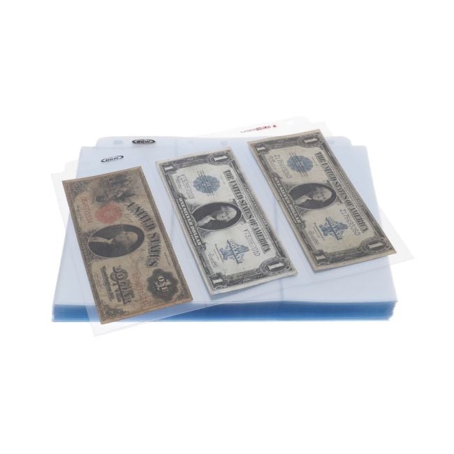 LaserWeld® 3-Pocket Currency Page (100 CT. Box)