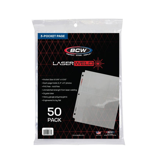 LaserWeld® 3-Pocket Photo Page (50 CT. Pack)