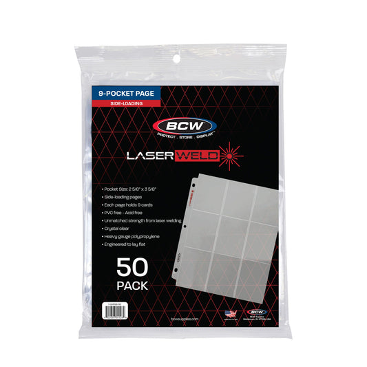 LASERWELD 9 POCKET SIDE LOADING PAGE - 50 CT PACK