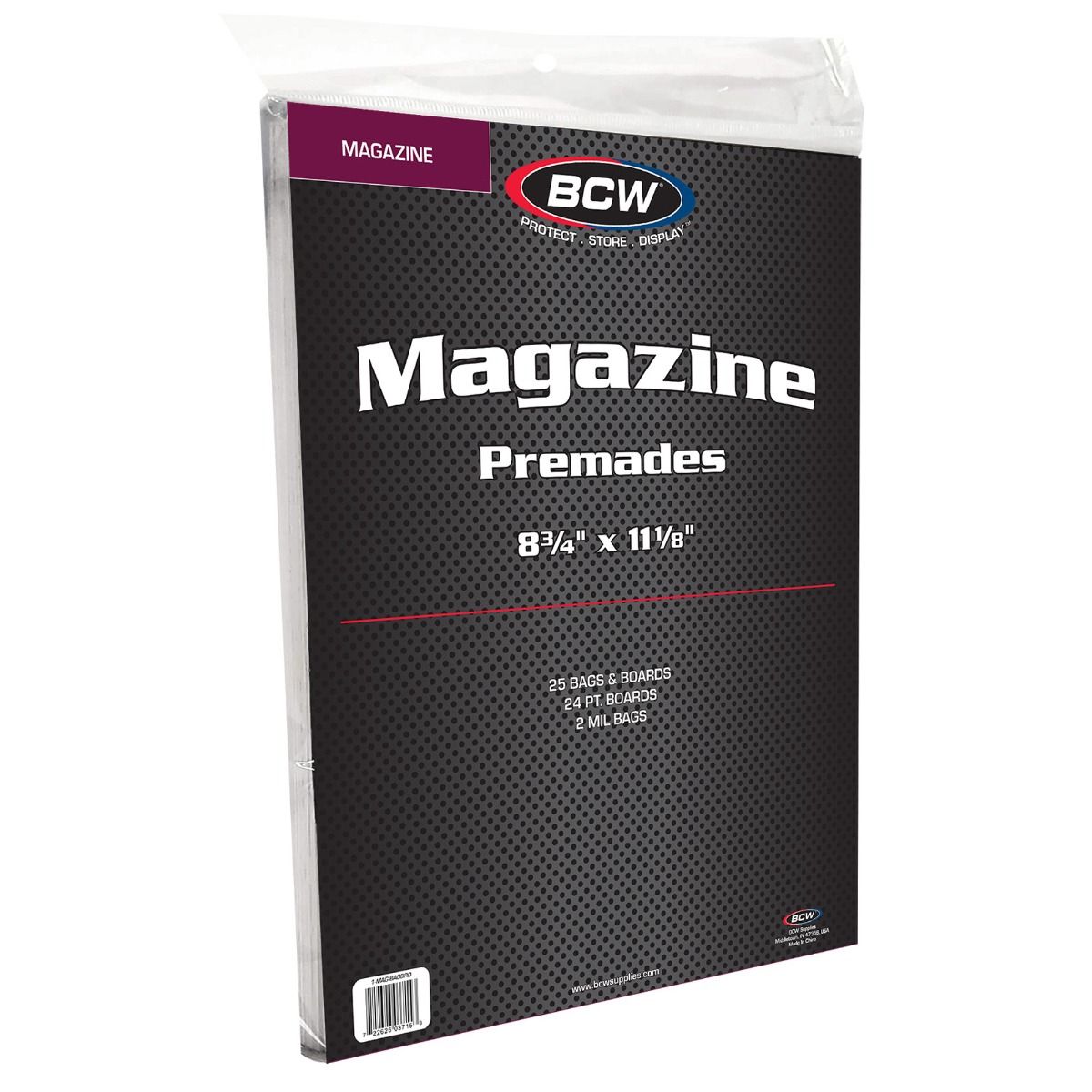 PREMADE MAGAZINE  BAG AND BOARD - 50 CT PACK