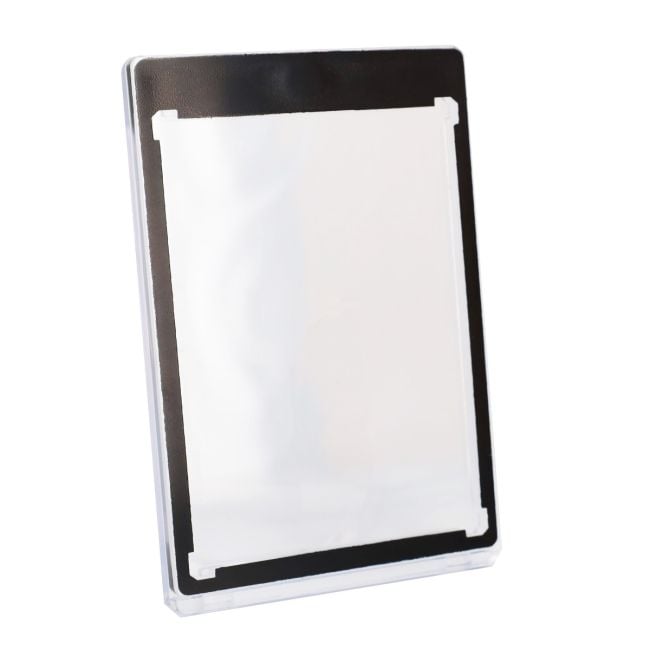 MAGNETIC CARD HOLDER - 35 PT - BLACK BORDER