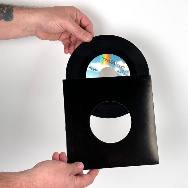 7 INCH CARDBOARD RECORD JACKET - BLACK