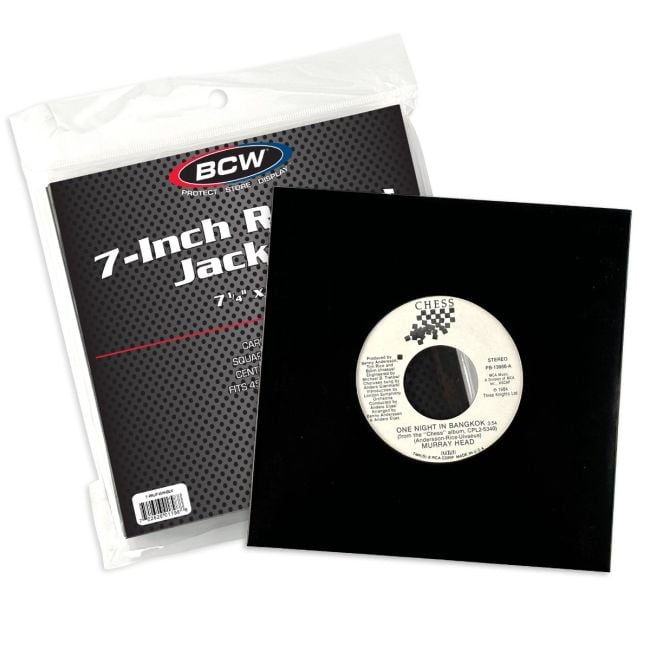 7 INCH CARDBOARD RECORD JACKET - BLACK