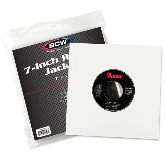 7 INCH CARDBOARD RECORD JACKET - WHITE